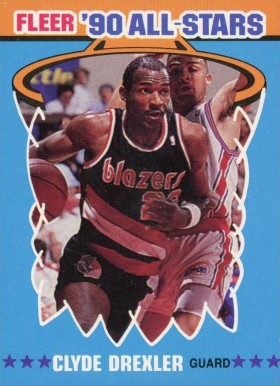 1990 Fleer All-Stars Clyde Drexler #11 Basketball Card