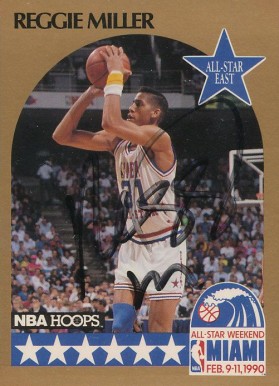 1990 Hoops Reggie Miller #7 Basketball Card