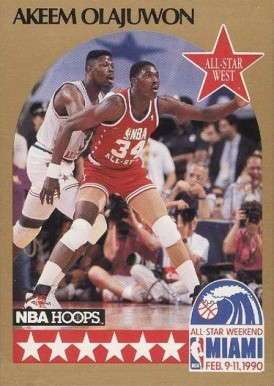 1990 Hoops Hakeem Olajuwon #23 Basketball Card