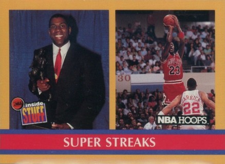 1990 Hoops Magic Johnson/Michael Jordan #385 Basketball Card