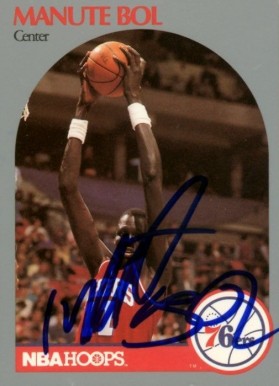 1990 Hoops Manute Bol #424 Basketball Card