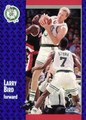 1991 Fleer Larry Bird #8 Basketball Card
