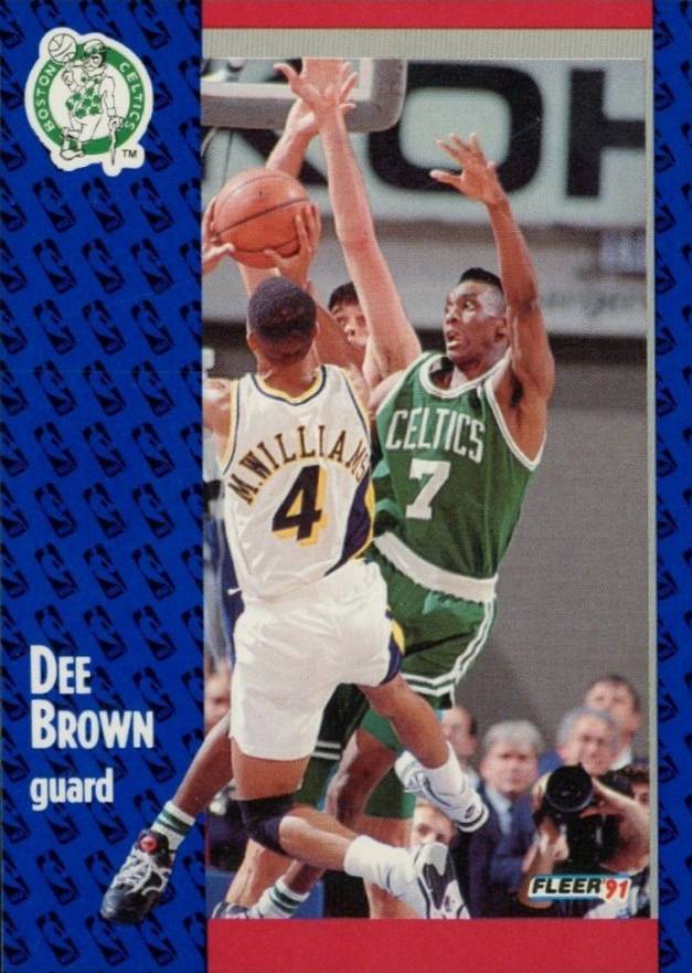 1991 Fleer Dee Brown #9 Basketball Card