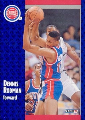1991 Fleer Dennis Rodman #63 Basketball Card