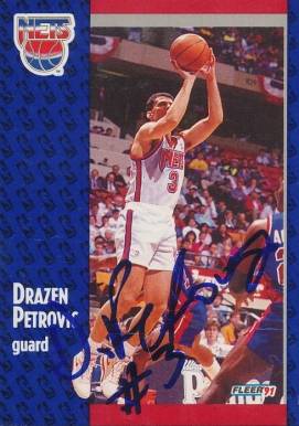 1991 Fleer Drazen Petrovic #134 Basketball Card