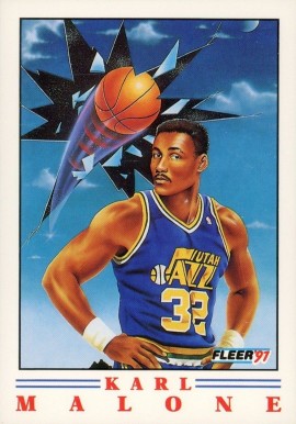 1991 Fleer Pro-Visions Karl Malone #5 Basketball Card