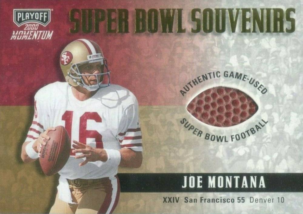 2000 Playoff Momentum Super Bowl Souvenirs Joe Montana #SB-17 Football Card