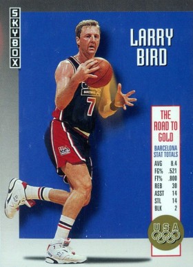1992 Skybox Olympic Team Larry Bird #USA6 Basketball Card