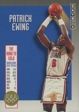 1992 Skybox Olympic Team Patrick Ewing #USA8 Basketball Card