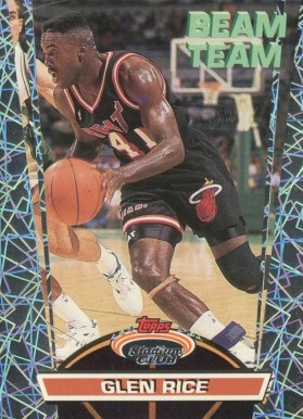 1992 Stadium Club Beam Team Glen Rice #8 Basketball Card