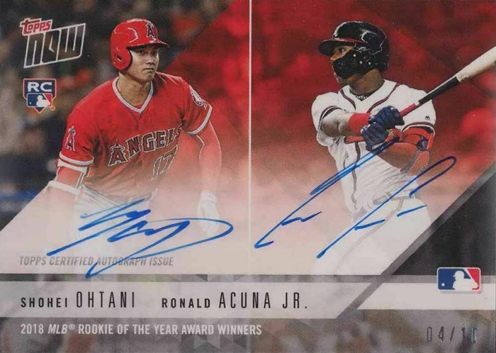 2018 Topps Now Off-Season Award Winner Ronald Acuna Jr./Shohei Ohtani #AW-3D Baseball Card
