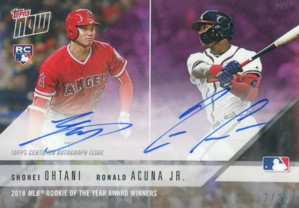 2018 Topps Now Off-Season Award Winner Ronald Acuna Jr./Shohei Ohtani #AW-3C Baseball Card