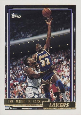 1992 Topps Gold Magic Johnson #54 Basketball Card
