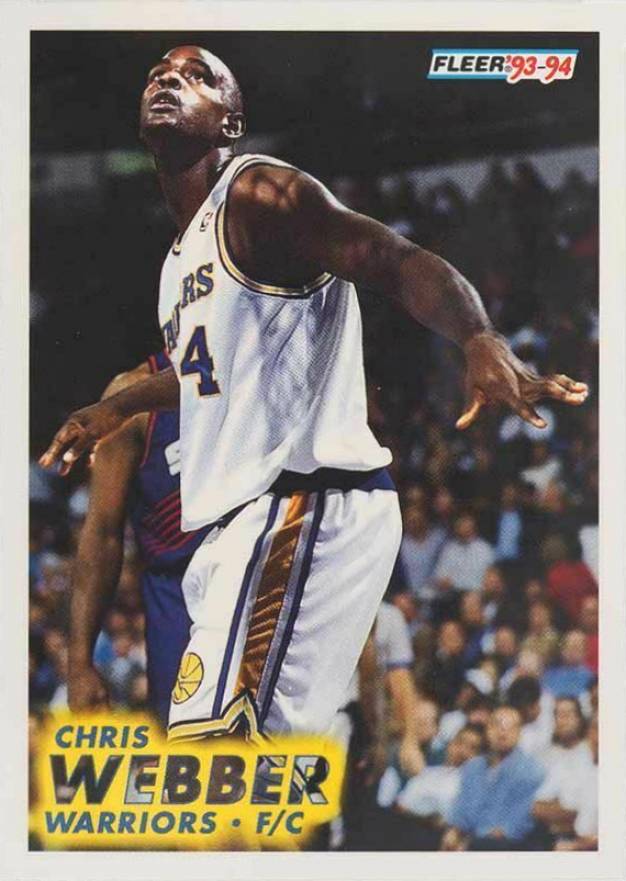 1993 Fleer Chris Webber #292 Basketball Card