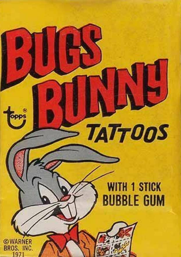 1971 Topps Bugs Bunny Tattoos Wax Pack #WP Non-Sports Card