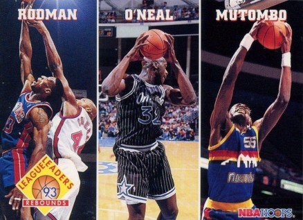 1993 Hoops Rodman/O'Neal/Mutombo #284 Basketball Card