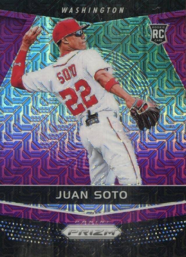 2018 Panini Chronicles Prizm Juan Soto #14 Baseball Card