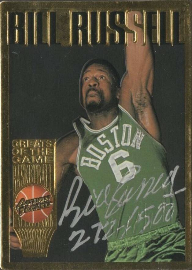 1995 Action Packed Hall of Fame Bill Russell #40 Basketball Card