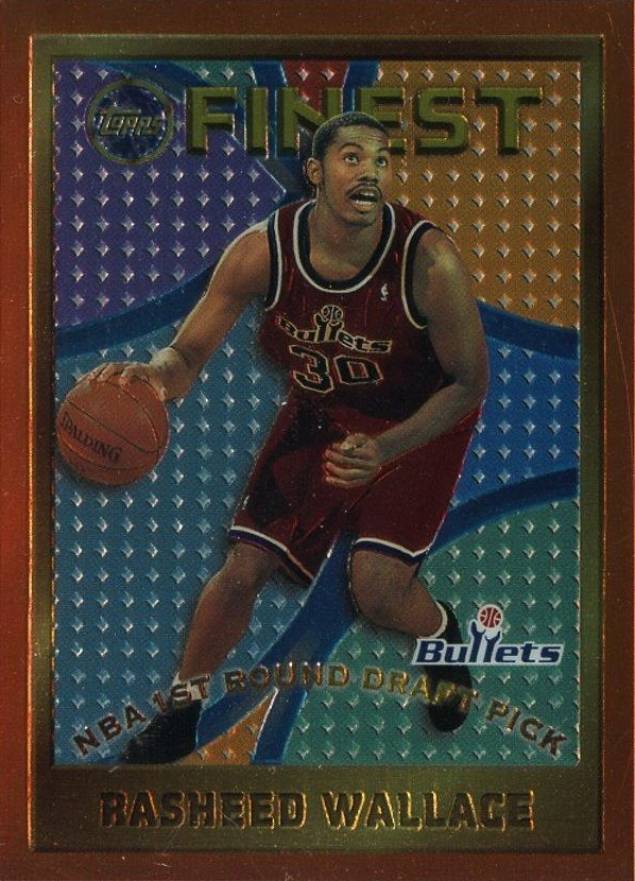 1995 Finest Rasheed Wallace #114 Basketball Card