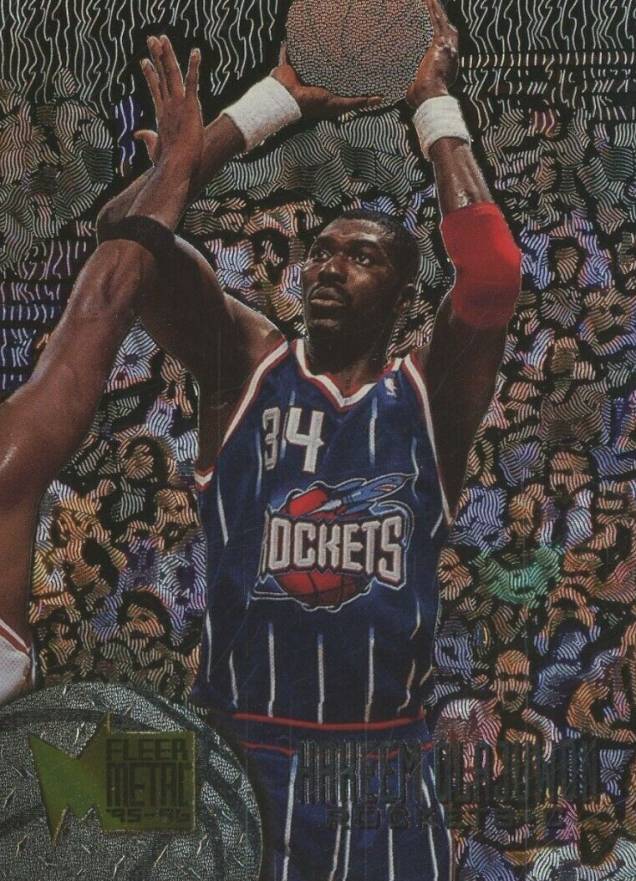 1995 Metal Hakeem Olajuwon #154 Basketball Card