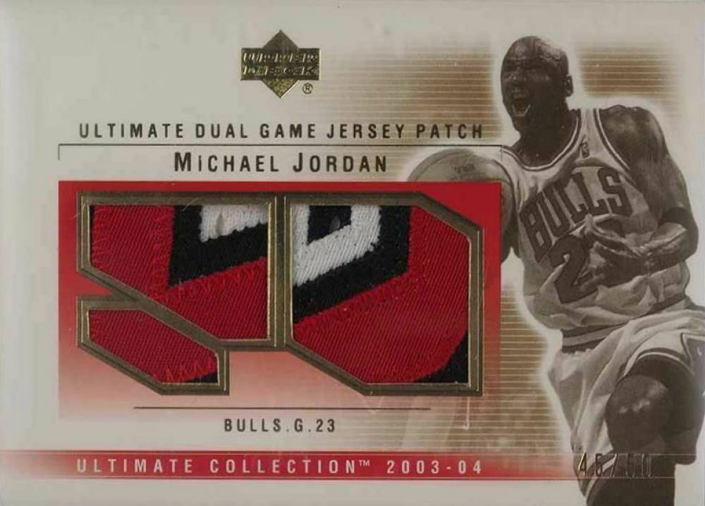 2003 Ultimate Collection Dual Jersey Patch Michael Jordan #MJ-2P Basketball Card