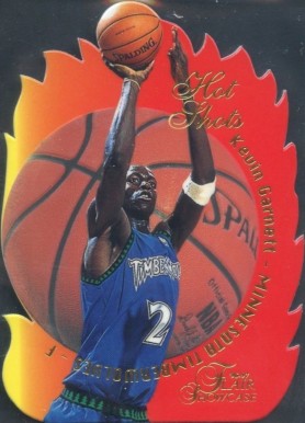 1996 Flair Showcase Hot Shots Kevin Garnett #2 Basketball Card