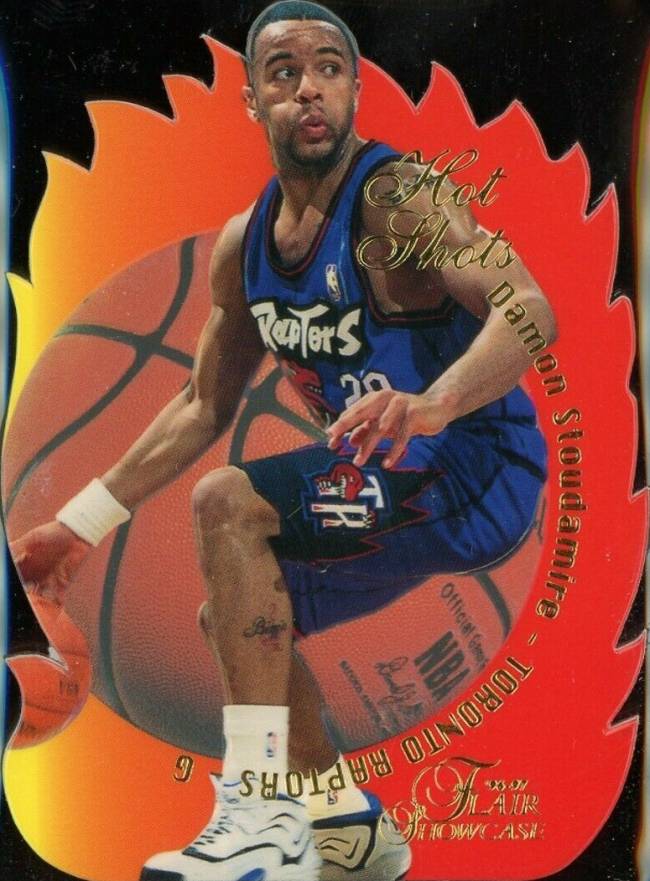 1996 Flair Showcase Hot Shots Damon Stoudamire #3 Basketball Card