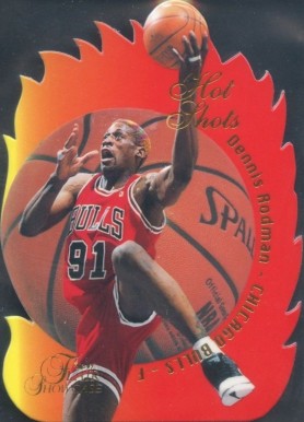 1996 Flair Showcase Hot Shots Dennis Rodman #7 Basketball Card