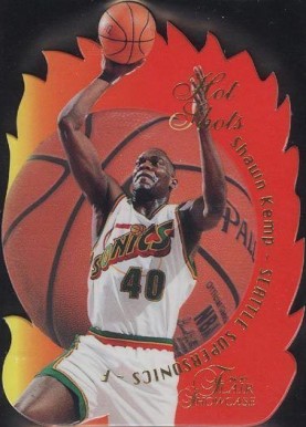 1996 Flair Showcase Hot Shots Shawn Kemp #8 Basketball Card
