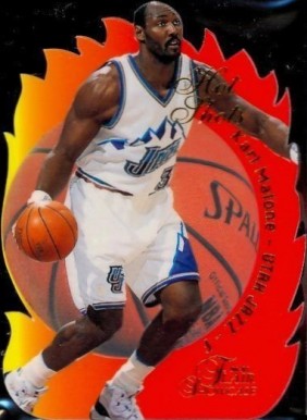 1996 Flair Showcase Hot Shots Karl Malone #13 Basketball Card