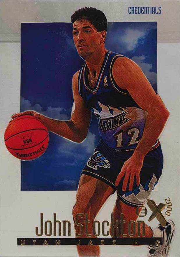 1996 Skybox E-X2000 John Stockton #75 Basketball Card