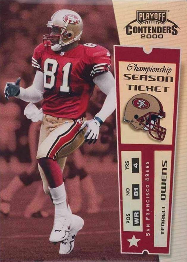 2000 Playoff Contenders Championship Ticket Terrell Owens #77 Football Card