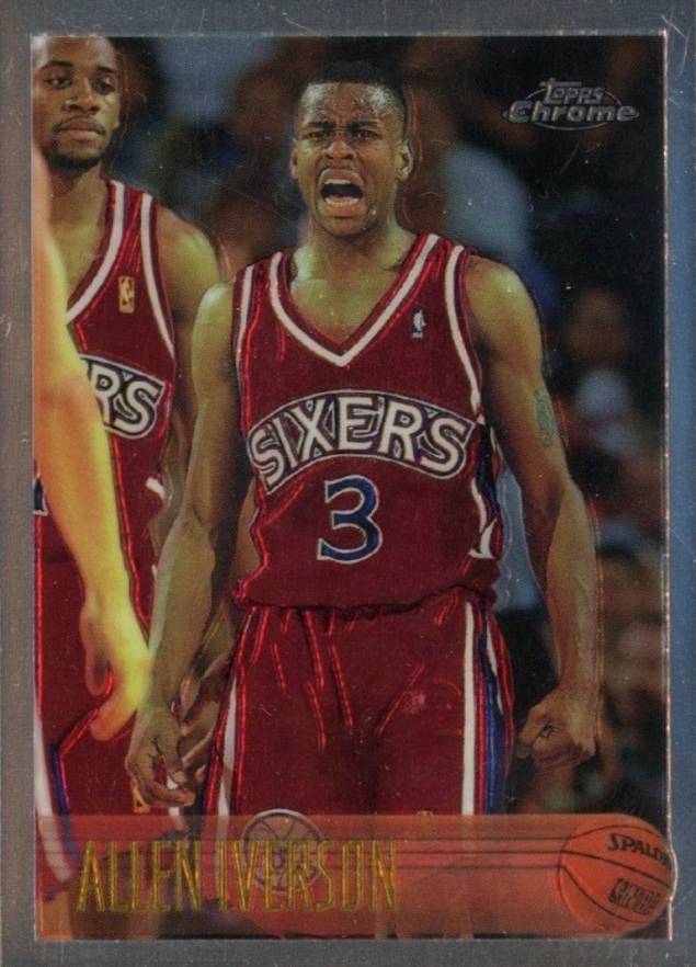 1996 Topps Chrome Allen Iverson #171 Basketball Card