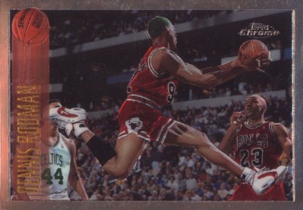1996 Topps Chrome Dennis Rodman #176 Basketball Card
