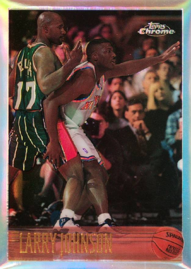 1996 Topps Chrome Larry Johnson #149 Basketball Card