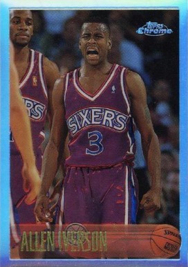 1996 Topps Chrome Allen Iverson #171 Basketball Card