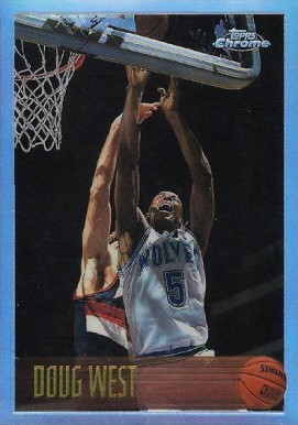 1996 Topps Chrome Doug West #61 Basketball Card