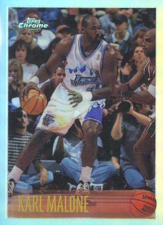 1996 Topps Chrome Karl Malone #178 Basketball Card