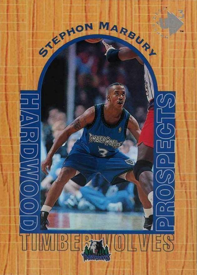 1996 UD3 Stephon Marbury #2 Basketball Card