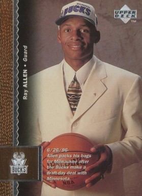 1996 Upper Deck Ray Allen #69 Basketball Card