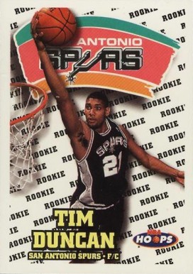 1997 Hoops Tim Duncan #166 Basketball Card