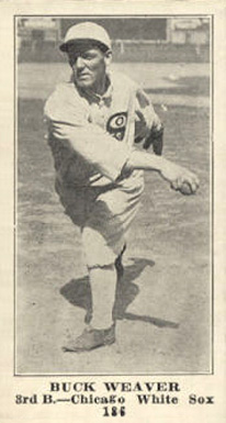 1916 Sporting News Buck Weaver #186 Baseball Card