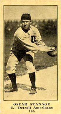 1916 Sporting News Oscar Stanage #168 Baseball Card
