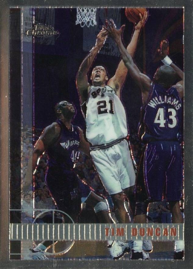 1997 Topps Chrome Tim Duncan #115 Basketball Card