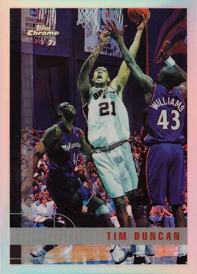 1997 Topps Chrome Tim Duncan #115 Basketball Card