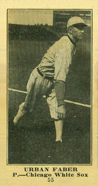 1916 Sporting News Urban Faber #55 Baseball Card