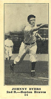 1916 Sporting News Johnny Evers #54 Baseball Card