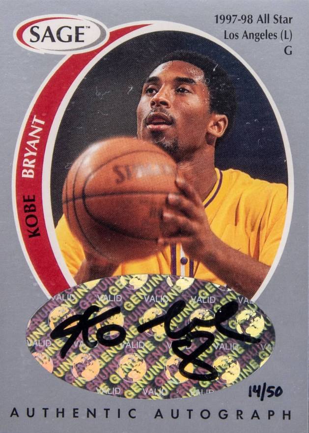 1998 SA-GE Autographed Kobe Bryant #A6 Basketball Card