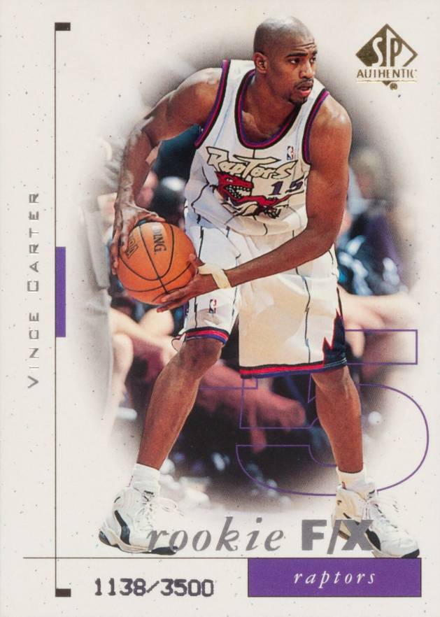 1998 SP Authentic Vince Carter #95 Basketball Card