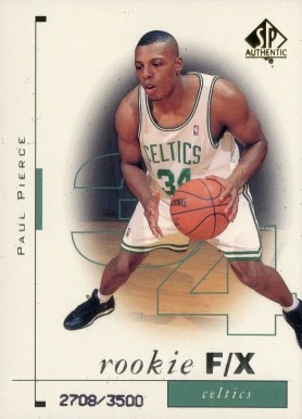 1998 SP Authentic Paul Pierce #100 Basketball Card